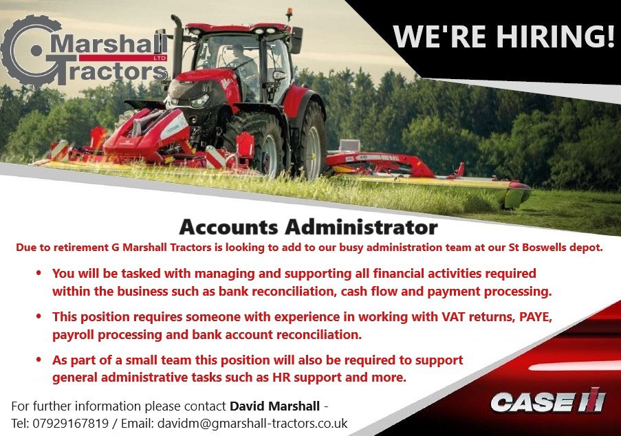 Due to a retirement, we are looking for someone to join our busy team ⬇️