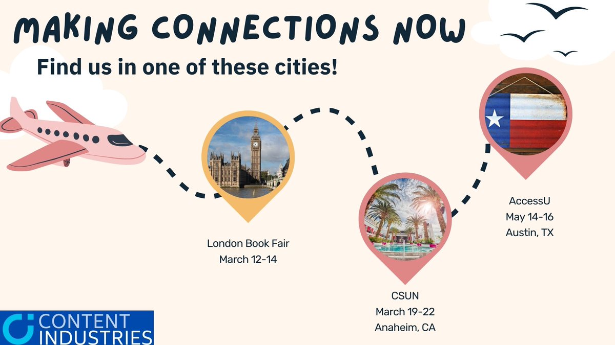 Logictran_MN's tweet photo. Attending #LBF24, #CSUNATC24 and #accessu24?

Learn more about:
• ePub conversions
• Accessibility implementation
• Backlist remediation
• AI-assisted alt text &amp; captioning
• https://t.co/fOt7uJqmEp (in beta)

Email hello@content.industries

#A11y #accessibility #epubs #ai https://t.co/Pm2GzQ2ktj