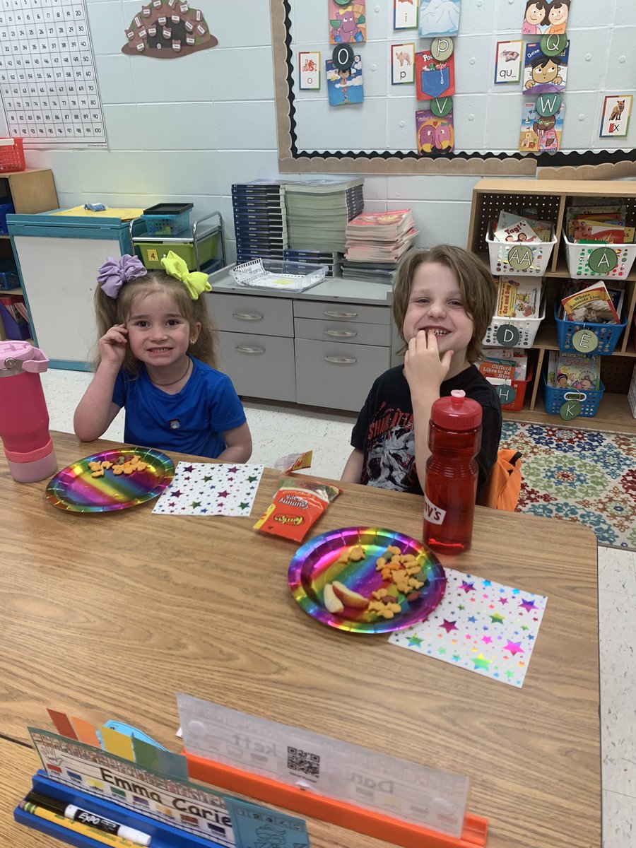 CCPSBears's tweet photo. Our Many Colors day was a hit! We enjoyed a rainbow snack and listening to guest readers. https://t.co/NiEUKdjZIA