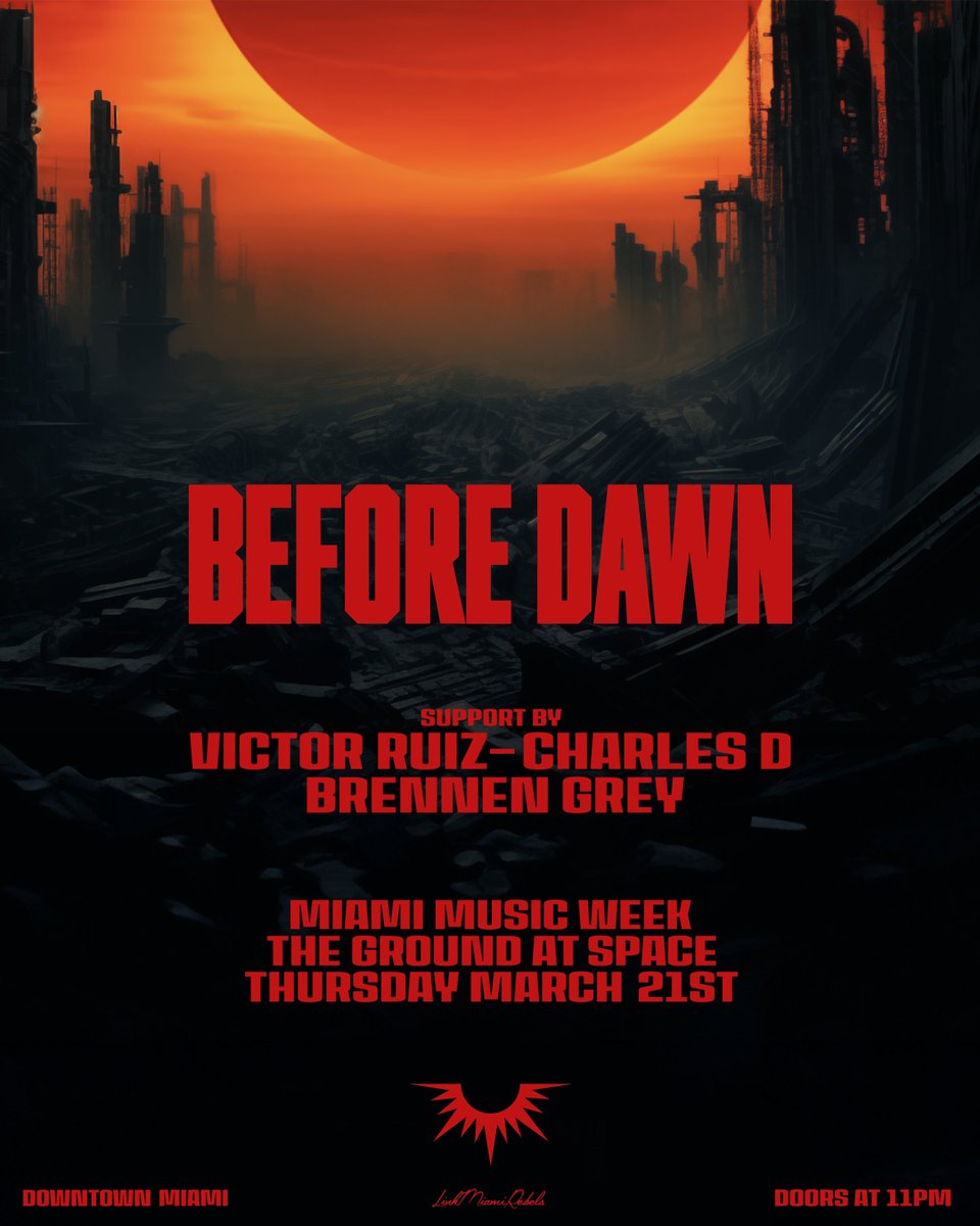 MIAMI MUSIC WEEK THE GROUND AT SPACE THURSDAY MARCH 21ST @victorruizdj @CHARLESDMUSIC @BrennenGrey