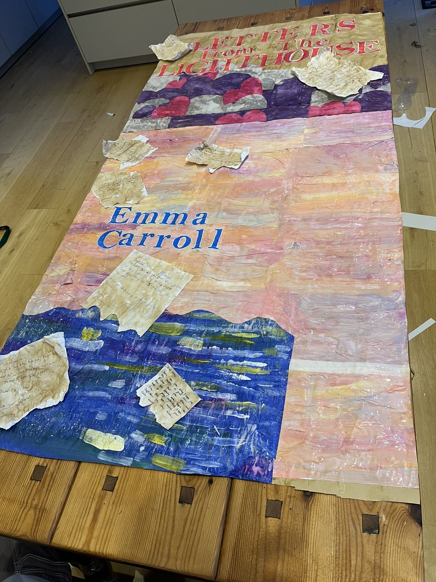 tiffanyebrey's tweet photo. @emcarrollauthor our entry in the Year 7 “decorate a door” competition for #WorldBookDay is Letters From The Lighthouse. It’s not quite finished yet (we still need to add on the lighthouse - which lights up!) but we thought you might like to see it. Hope you like it. https://t.co/0iIXlhYkBs