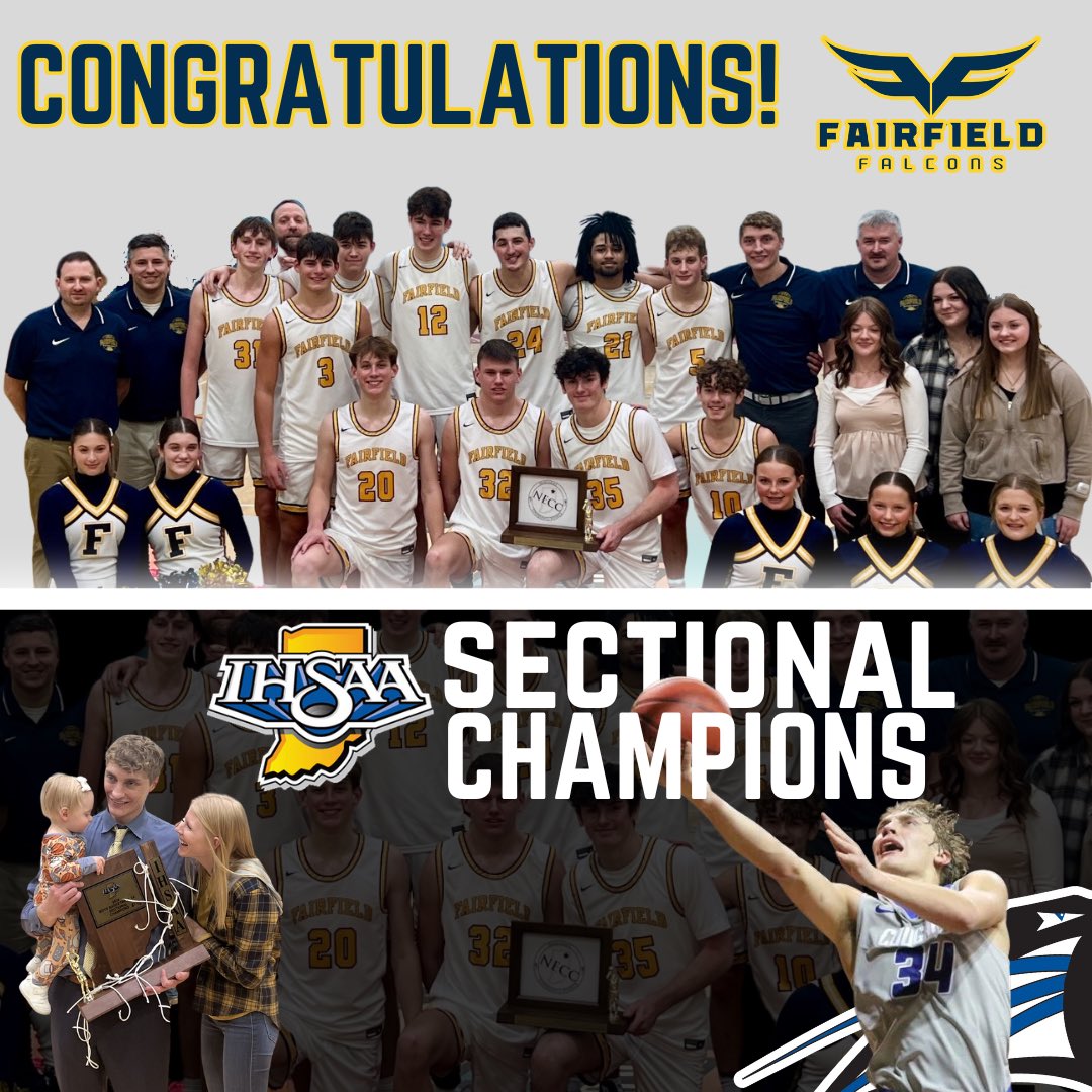 Congratulations to USF alum <a href="/CoachHinen/">Derek Hinen</a>, his family, and the <a href="/FHSFalconhoops/">Fairfield Boys Basketball</a> on winning a Sectional Championship!  Keep it rolling coach!!