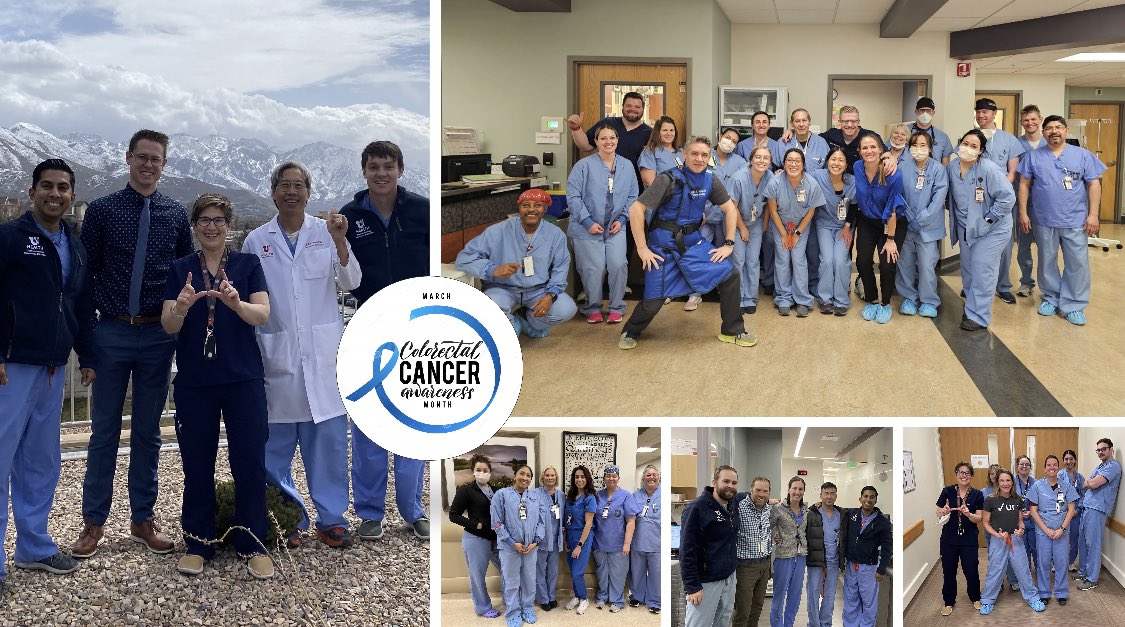 Our team at the @UofUHealth is kicking off colon cancer awareness month with #DressInBlue Grateful to have such a dedicated team committed to raising awareness and fighting this disease. #preventable #treatable #beatable