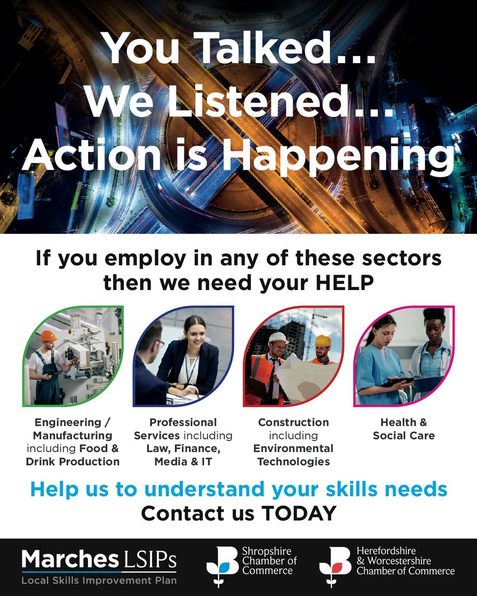 Have you been interviewed by our team to give your views on what the future skills and training needs are for your industry?
Just click the link 👇 to complete the LSIP online survey or give us a call on 01952 208225

surveymonkey.co.uk/r/MLSIP-3  

#LSIPsurvey #Shropshire