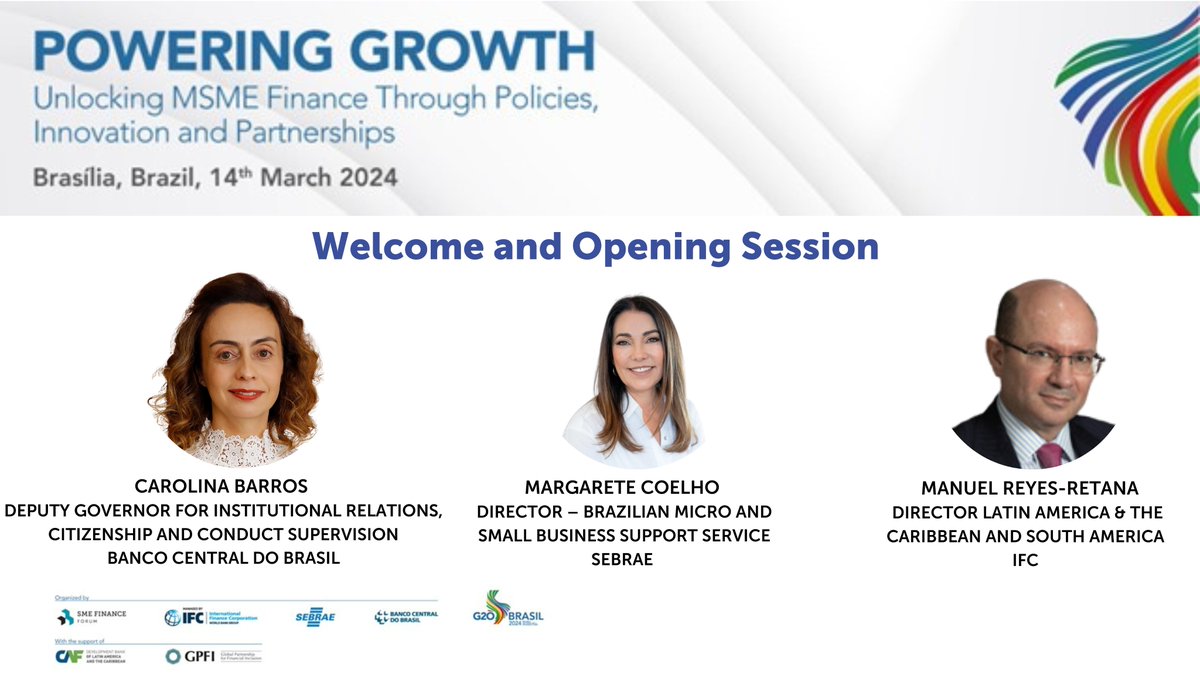 🚀Don't miss out! Join us in Brasilia on March 14th for a groundbreaking conference on SME finance. Let's bridge the financing gap, connect with industry leaders, and unlock opportunities for SMEs. Limited seats available! Register bit.ly/Brasilia24#SME… #Brazil #SmallBusiness