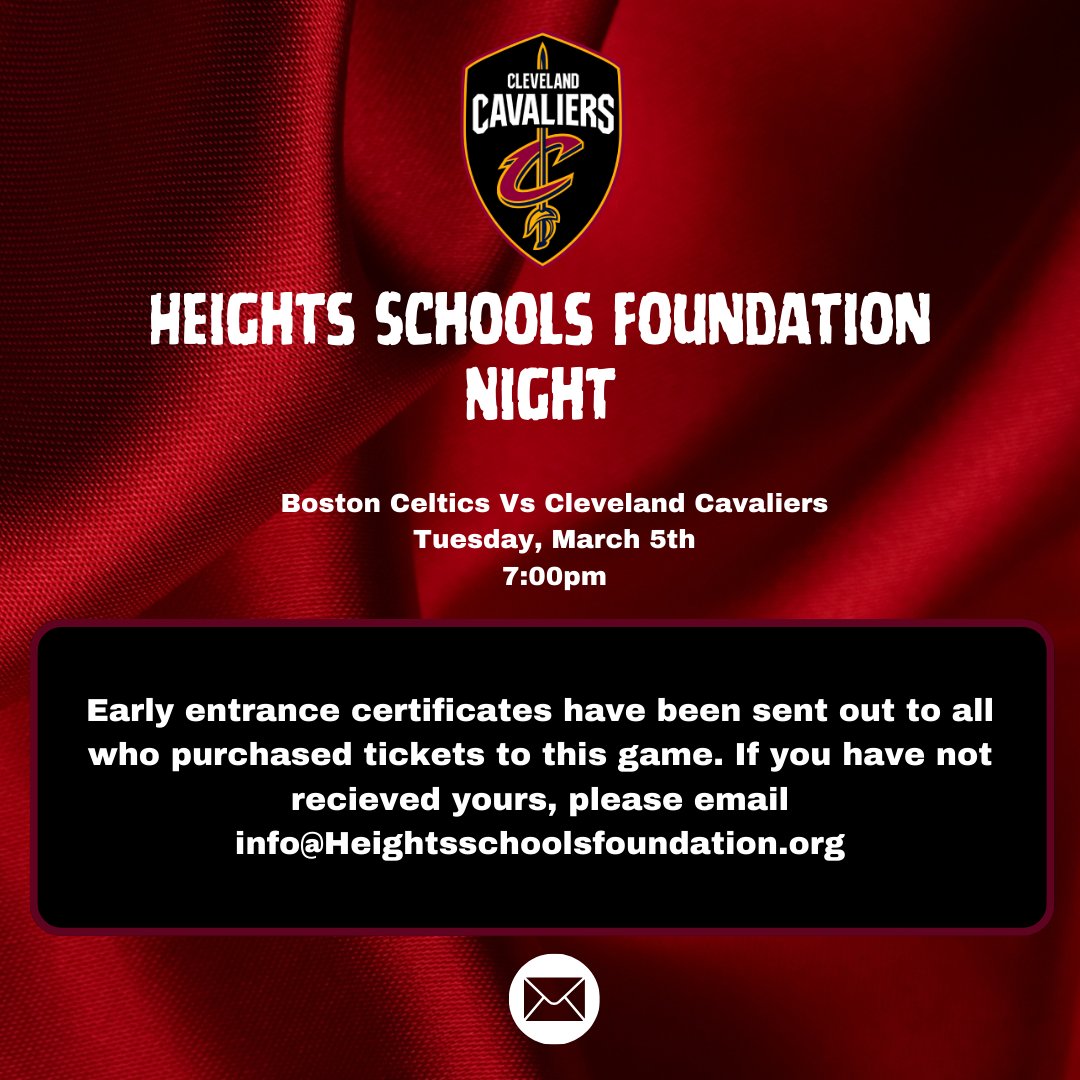 See you tomorrow night! 😎 If you purchased tickets and have not received your certificate, send us an email and let us know at info@heightsschoolsfoundation.org.