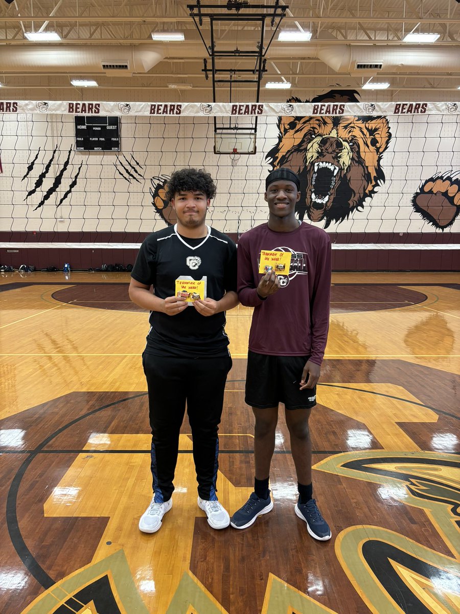 Please congratulate your teammates of the week for JV Odeson Jean-Jacques and for Varsity Hector Repollet! #itsagreatdaytobeabear 🐻 Come out and support your Bears tomorrow in their first home game vs Colonial at 6/7pm!