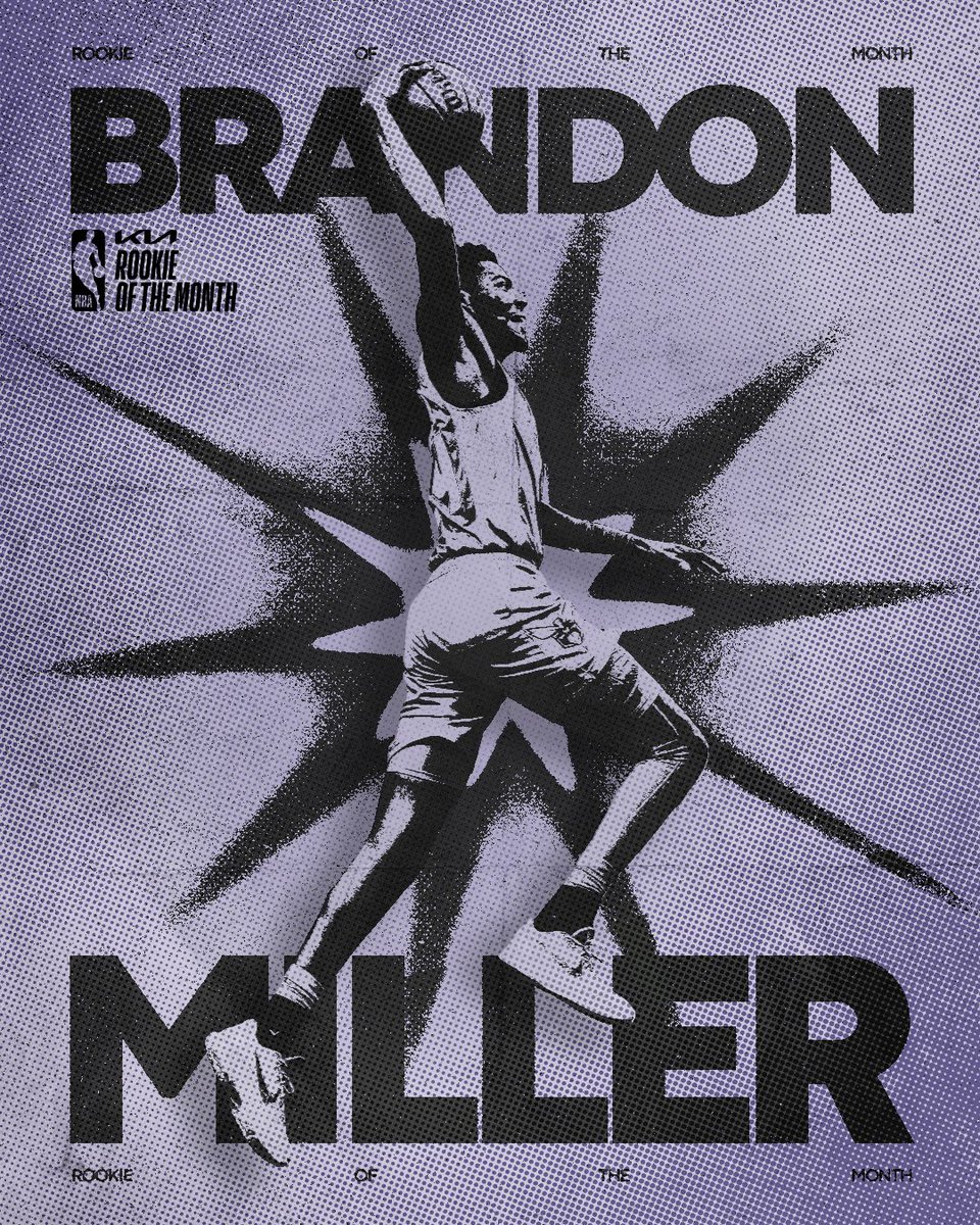 Make that TWO-TIME <a href="/NBA/">NBA</a> Eastern Conference Rookie of the Month 👀 <a href="/brandmillerr/">Brandon M.</a> is on a ROLL 😤

🔗 on.nba.com/49XaUxR