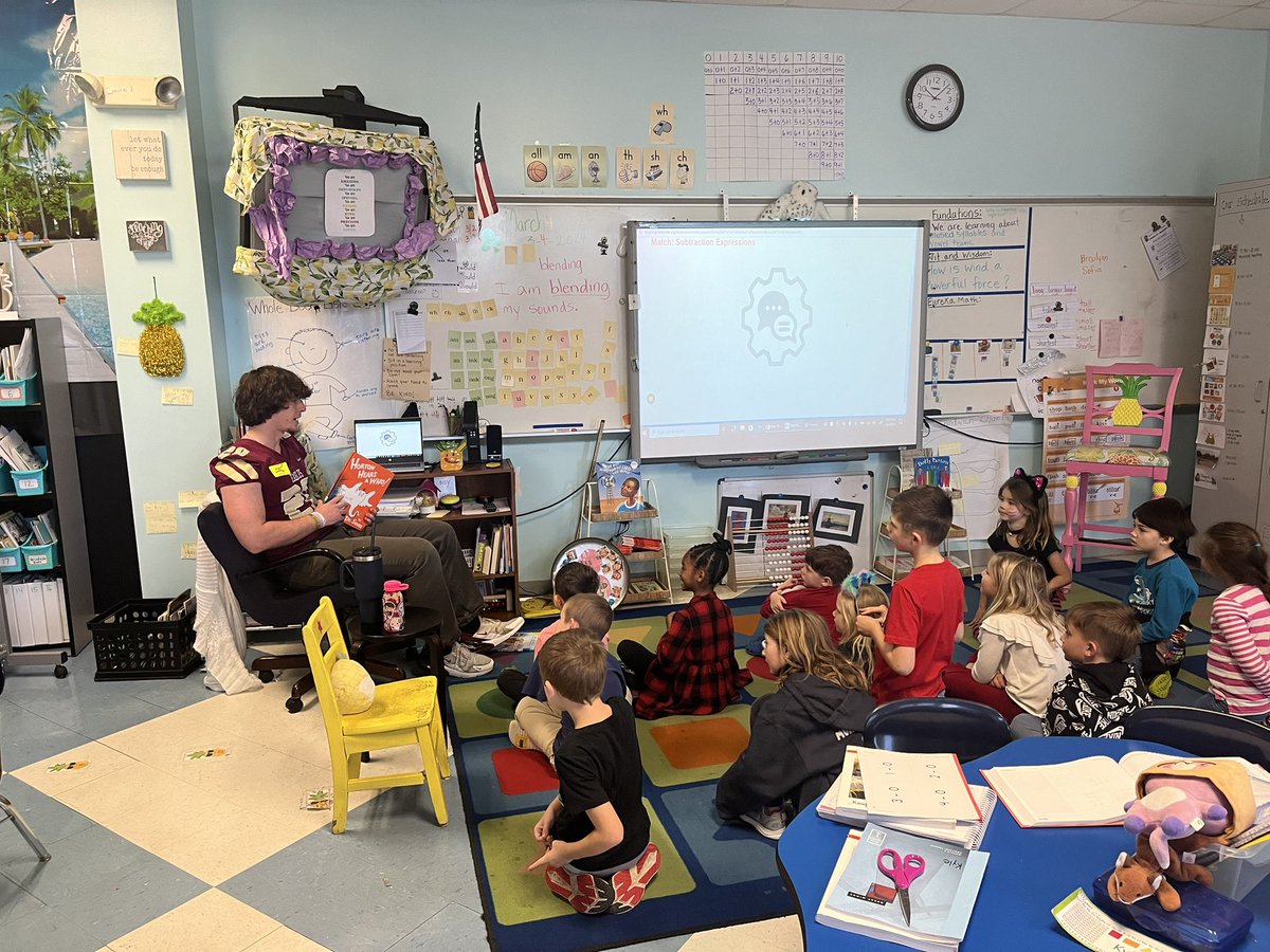 Thank you @AHSEagle for sharing your football team to read to our learners! They loved it!