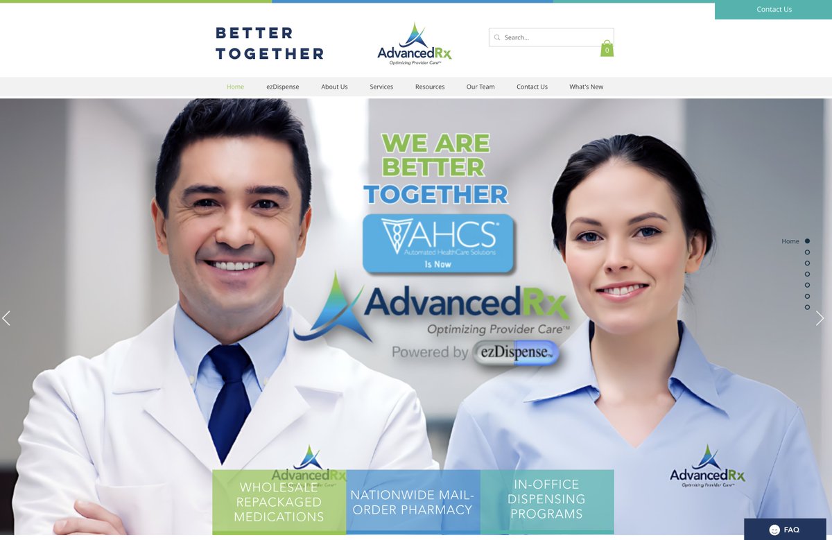 Adv_Rx's tweet photo. AdvancedRx has unveiled a brand new website, along with their new ezDispense program.  This marks the official transition of AHCS to AdvancedRx. Head over to their new site and discover innovative solutions for clinic and physician pharmacy needs. https://t.co/m77NzPorPP https://t.co/5JHl4QljSB