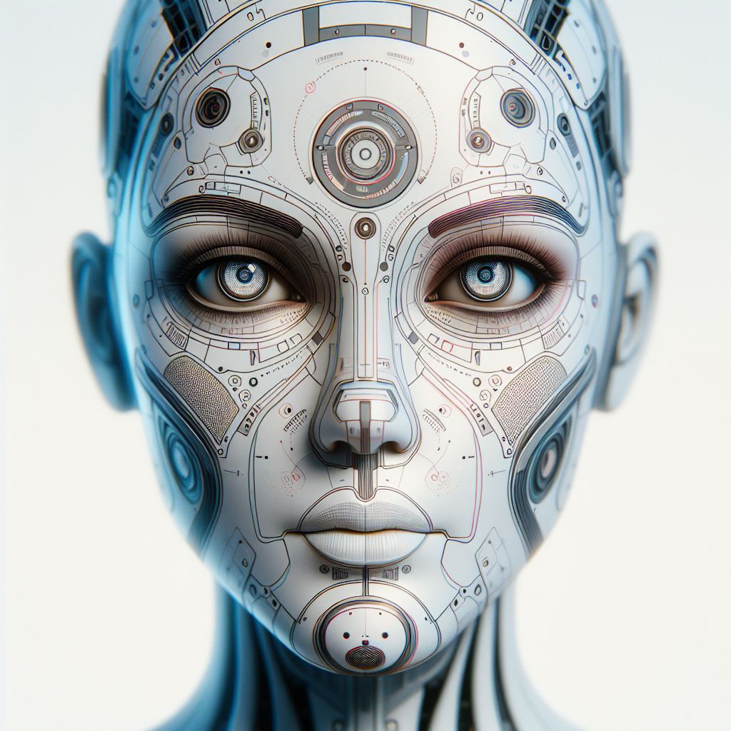A futuristic female robot head.

#AI #DALLE3 #AIgirl #GenAI #futuristic #art