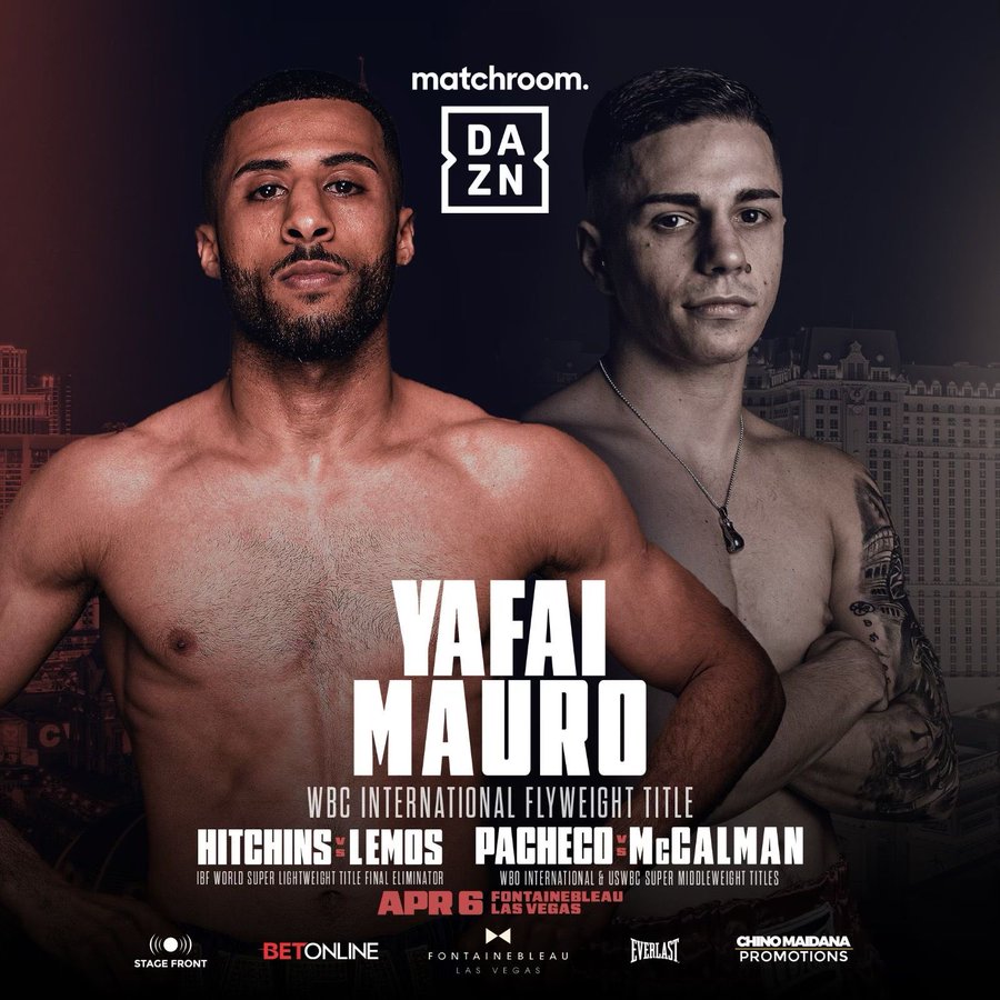 ✅ 2020 Olympic champion Galal Yafai (6-0) defends his WBC International Flyweight title against Argentina's Agustin Mauro Gauto (21-1). Yafai is top 15 in every governing body