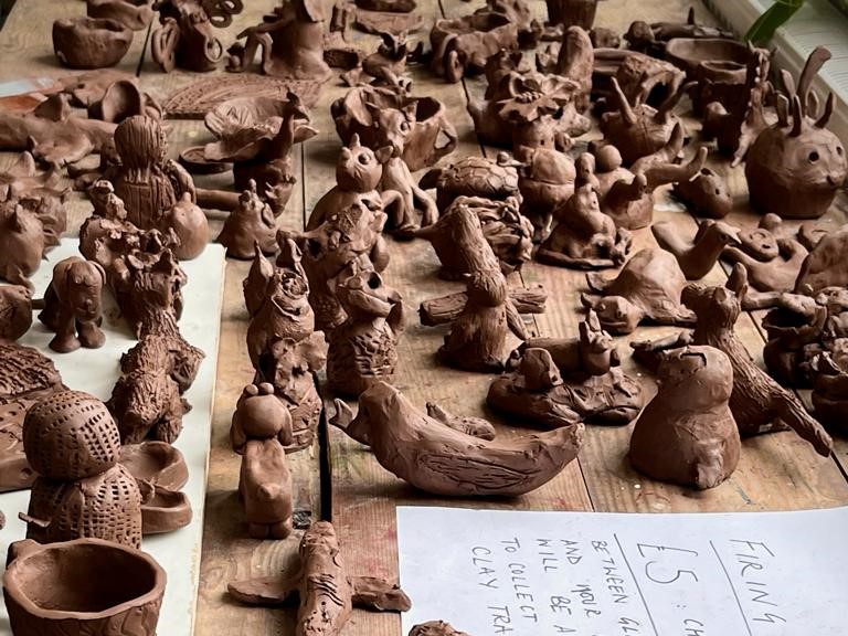 Creatures from the Kiln ready to collect! Wonderful creatures sculpted at February's Think and Make clay workshop are now glazed and available for collection from Clay Trap. Collection times: Mon- 12.30 - 2pm, or 5.30-8.30pm Wed- 1-4pm Thu -5.30-8.30pm Fri- 1.20-4pm