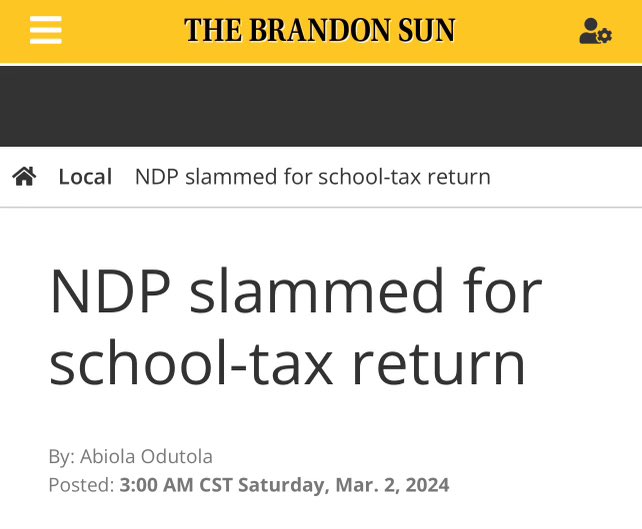 The NDP government is raising taxes on Manitobans while shifting blame. Winnipeg families are looking at property tax hikes as high as 7.5%. Morden is looking at a *17%* hike. Manitobans who are already struggling with affordability need help, not greater burdens. #mbpoli