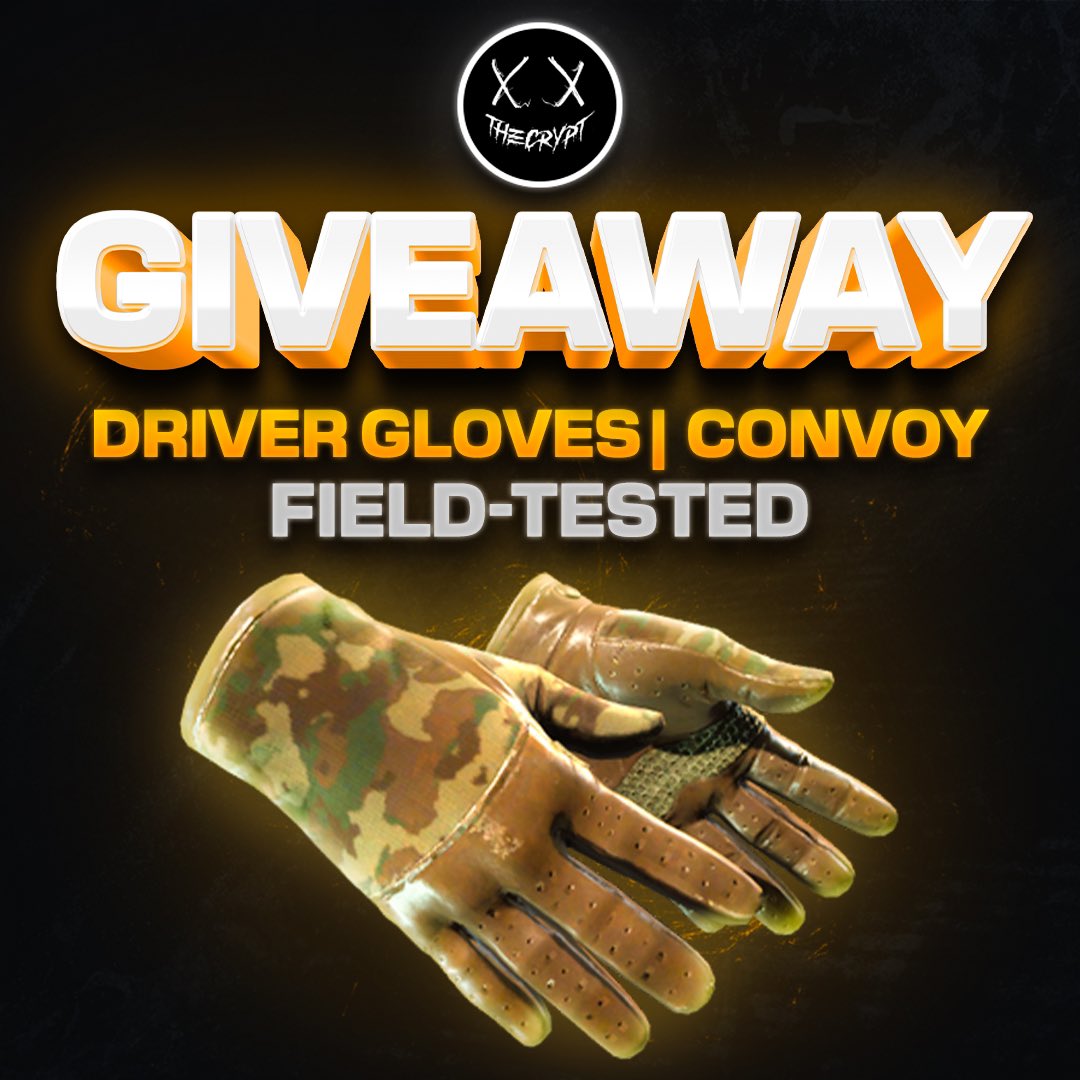 TheCryptv's tweet photo. ➡️➡️➡️GIVEAWAY⬅️⬅️⬅️
-Driver Gloves Convoy (FT)-

1. Like &amp; Retweet
2. Tag 3 friends
3. Follow @TheCryptv 
4. Turn On Notifications

I will pick one winner in 7 days. Good luck everyone ! https://t.co/xS7scI7kIL