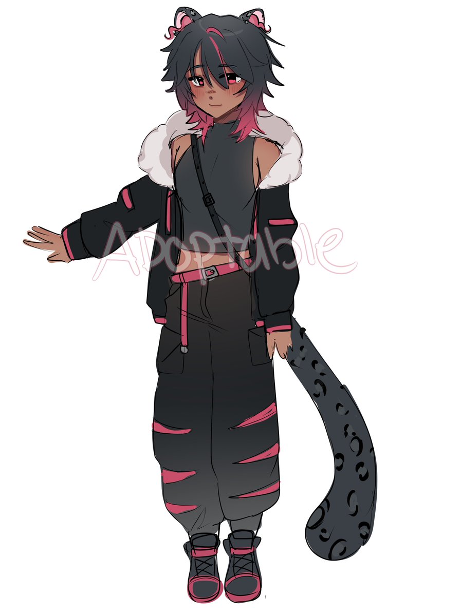 experimental adopt bc i cant keep avoiding drawing men i must learn😭
spirit leopard adopt
$70 USD  
commercial rights included
 rts appreciated <3 
kofi n ppal  
#adoptable #VTuberEN #Vtuber
