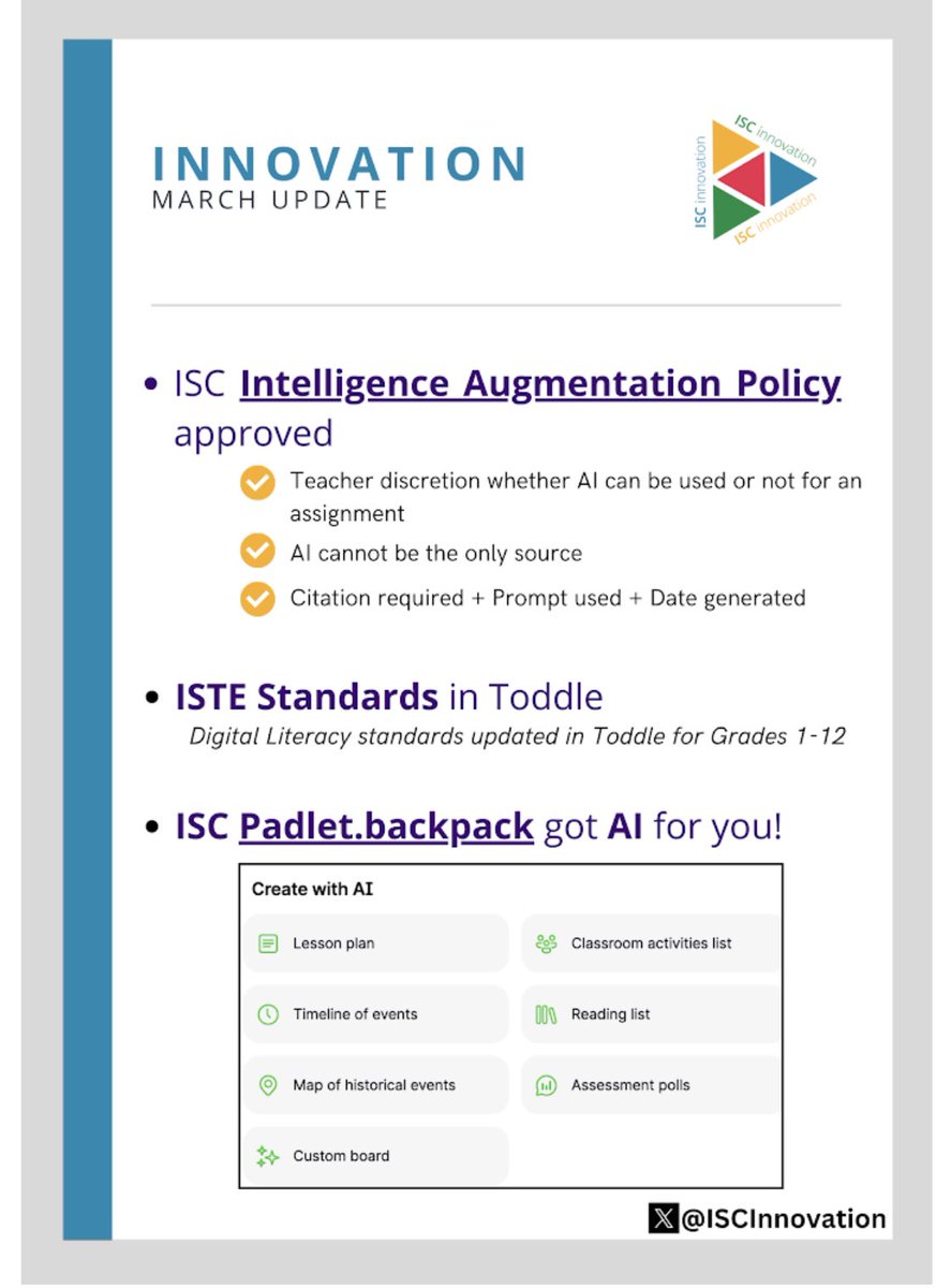 ISCinnovation's tweet image. #Elevating our community #DAILiteracy 

#AI #ArtificialInteligence #edtech