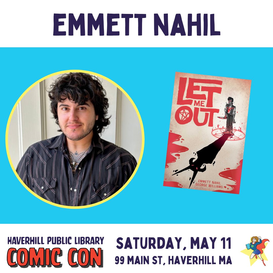 Emmett Nahil @_emnays, author of the 2023 graphic novel, Let Me out, is joining us this year! @onipress