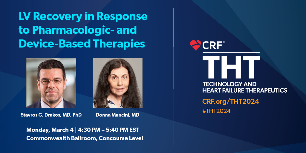 🔍 Explore cardiac recovery at #THT2024! Delve into pharmacologic and device-based therapies, 'recoverers' with LVAD support, and myocardial recovery at the cellular level. 💡 @StavrosDrakos @VeliKTopkaraMD @Andreas_SBU @WilcoxHeart @elenamdonald @YaleHFdoc @manreetkanwar