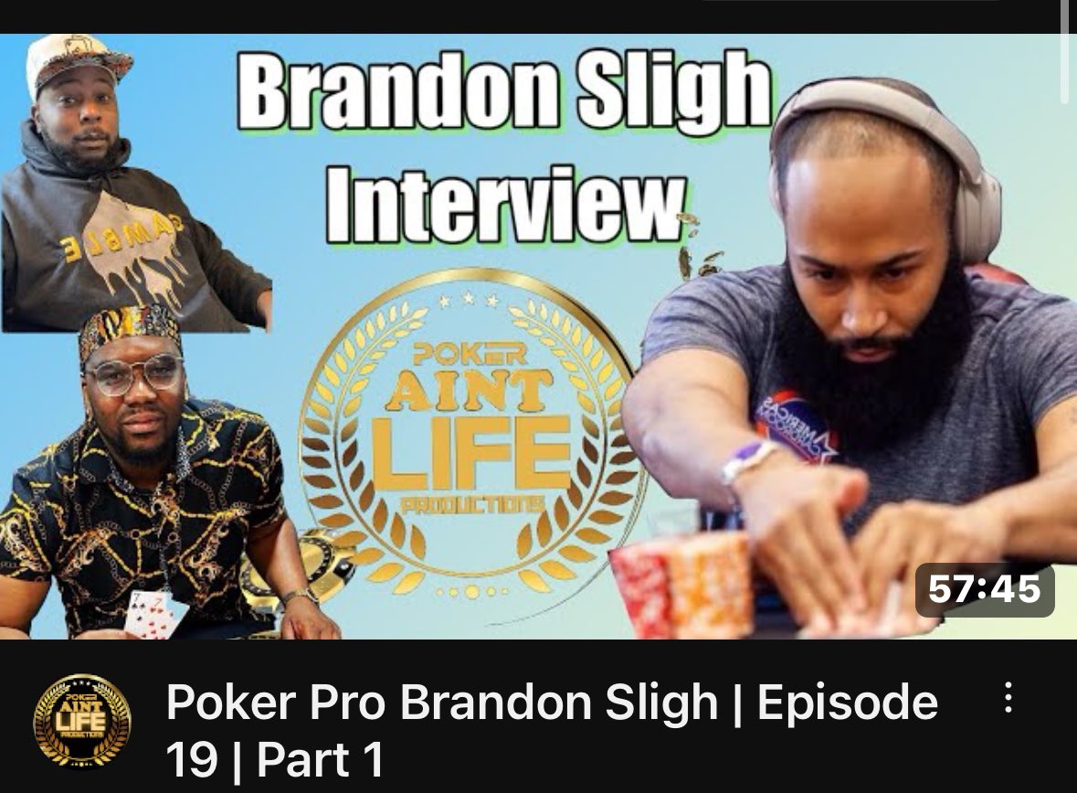 PokerAintLife (@pokeraintlife) on Twitter photo Check out our latest interview with professional poker player and content creator <a href="/BrandonSligh13/">Brandon Sligh</a> #poker #podcast Check out our latest interview with professional poker player and content creator <a href="/BrandonSligh13/">Brandon Sligh</a> #poker #podcast