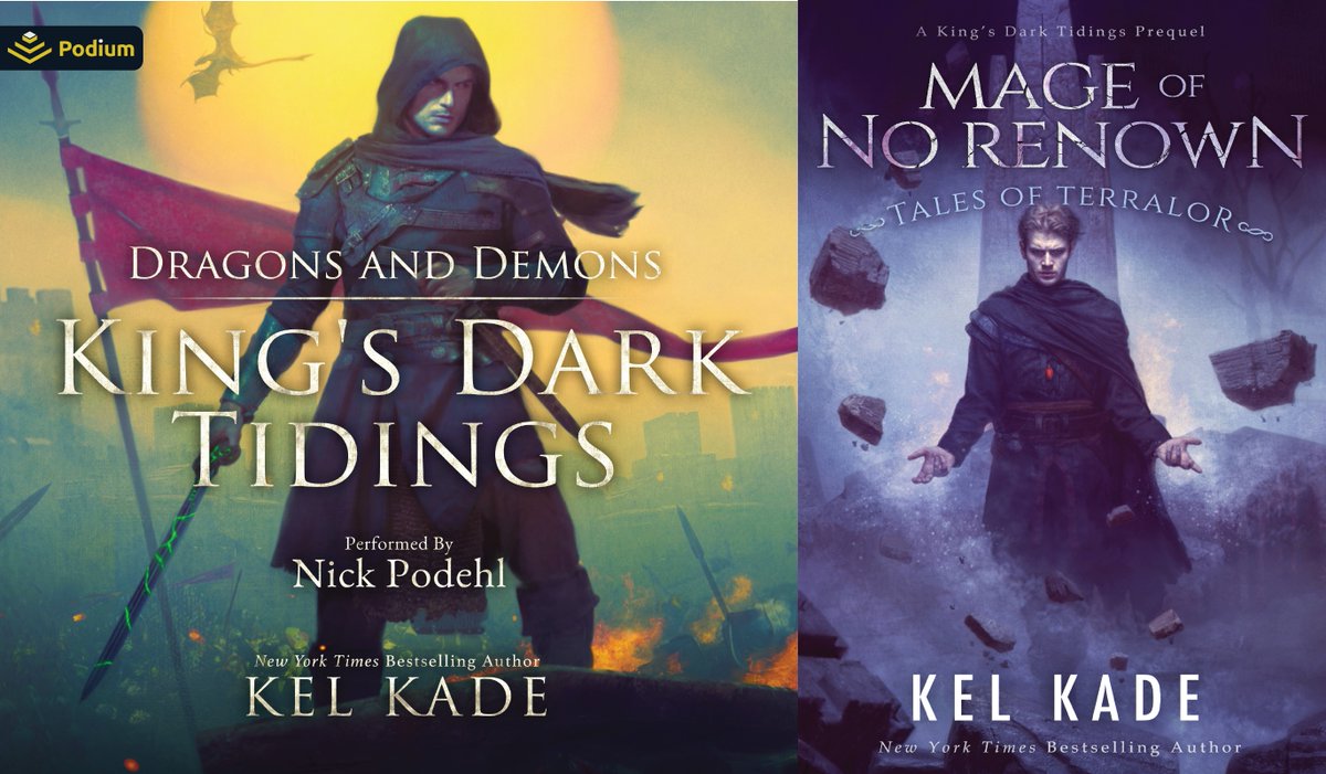 Great news! "Dragons and Demons," #KingsDarkTidings Book 5, and "Mage of No Renown" are both on SALE on Audible now through March 31st. @PodiumAudio 

Dragons and Demons: audible.com/pd/B0B4BBNLGB?…
Mage of No Renown: audible.com/pd/B09XN6XSNH?…