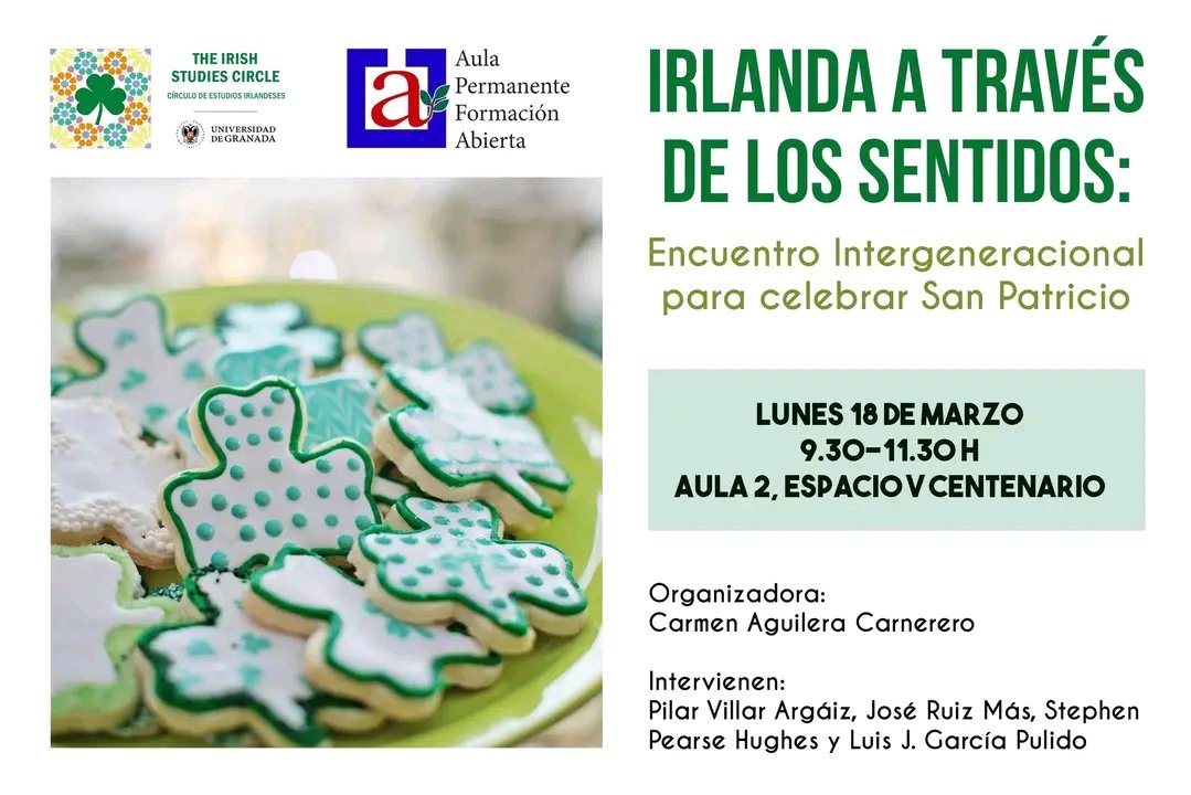 PilarVArgaiz's tweet photo. These are some of the events we are organizing on occasion of St Patrick's in Granada! Come and join us ☘️ @CanalUGR @FyL_UGR @aedei_es @IrlEmbMadrid @e_efacis https://t.co/hTeFyVp64A
