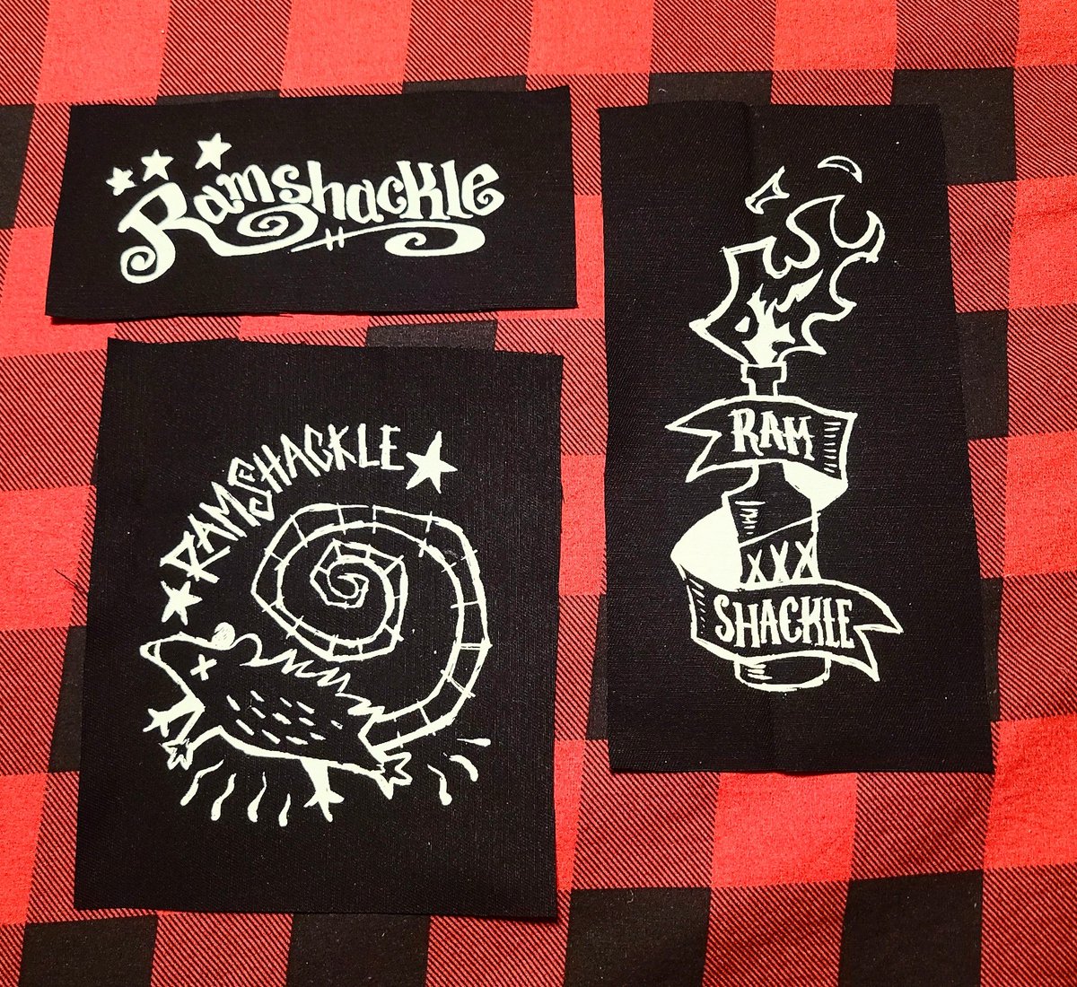 Last chance to get your RAMSHACKLE DIY SEW-ON PATCHES!!! 🧷 After today we'll be taking them off the store~ Shop link down below! ⬇️⬇️⬇️