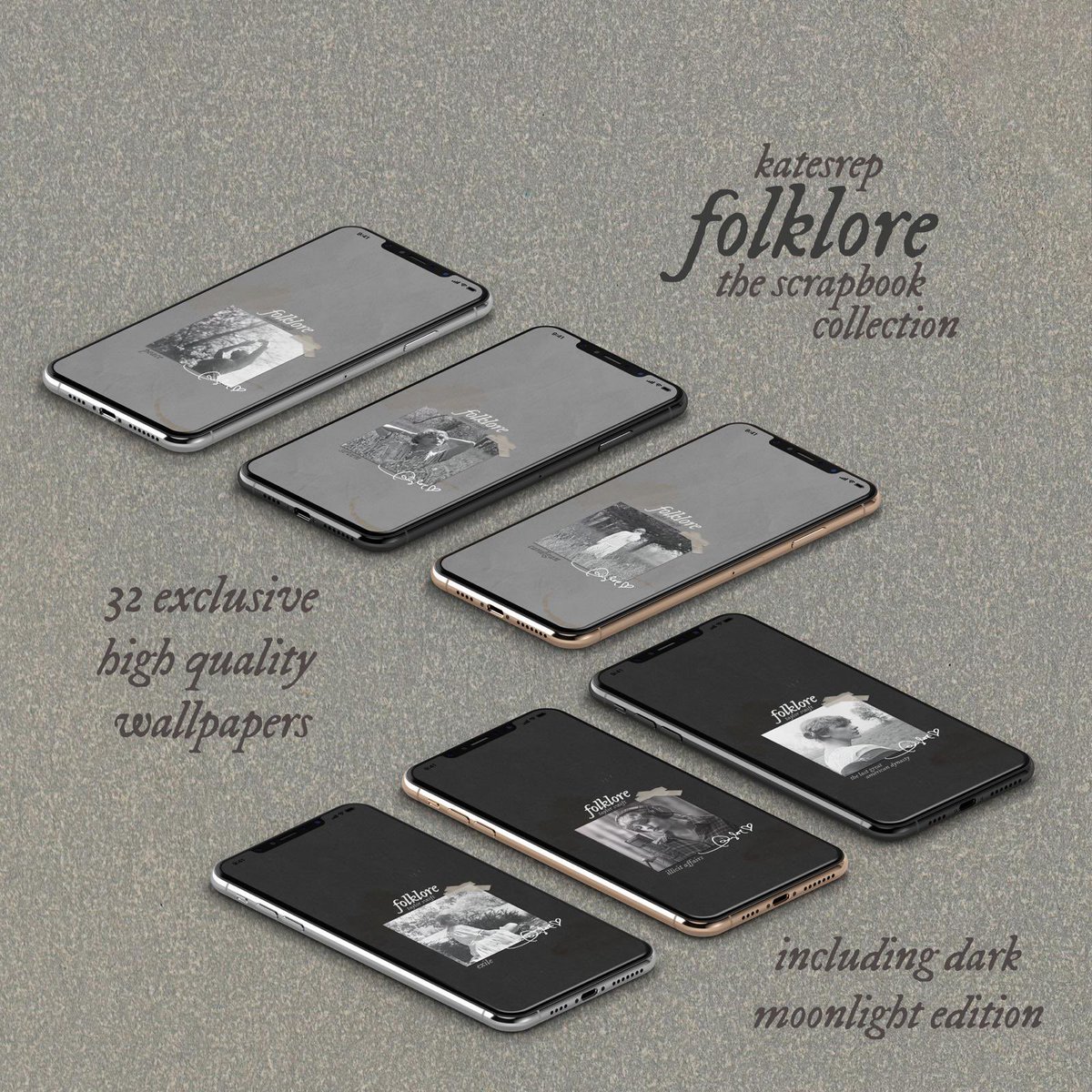 katesrep's tweet image. folklore: the scrapbook edition - including exclusive 'moonlight' editions 🪩🩶

they're out!!! so excited to share these omg. i couldn't have done it without the amazing @kubaswift pls show him your love hes incredible

google drive link:
drive.google.com/drive/folders/…