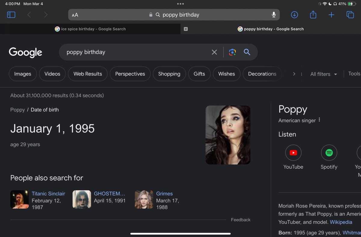 So no one was gonna tell me that ice spice and poppy have the same birthday-