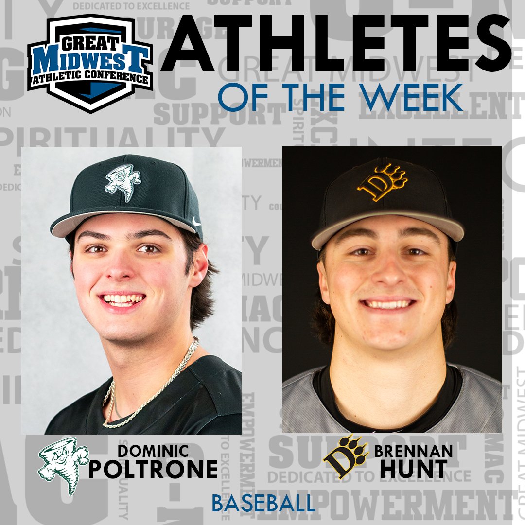 GreatMidwestAC's tweet photo. The Great Midwest Baseball Athletes of the Week! ⚾️

#BeGreat | https://t.co/dkICvZOAii https://t.co/3p7jvrl77U