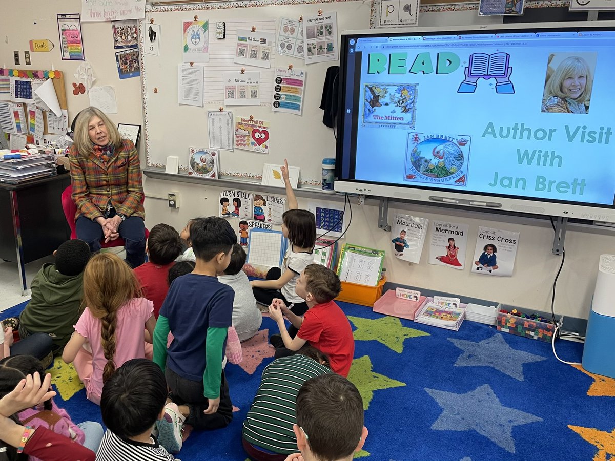 We started off our Literacy/SEL week with an all day author visit with #JanBrett <a href="/Innovation_APS/">Innovation Elementary</a> We had so much fun learning from our author today! <a href="/MrsPeters_APS/">Claire Peters</a> @Mrs_White_APS <a href="/APSVirginia/">Arlington Public Schools</a> <a href="/APSLiteracy/">APS Elementary ELA</a> <a href="/1wReads/">1wReads</a> <a href="/SuptDuran/">Francisco Durán, Ed.D.</a>