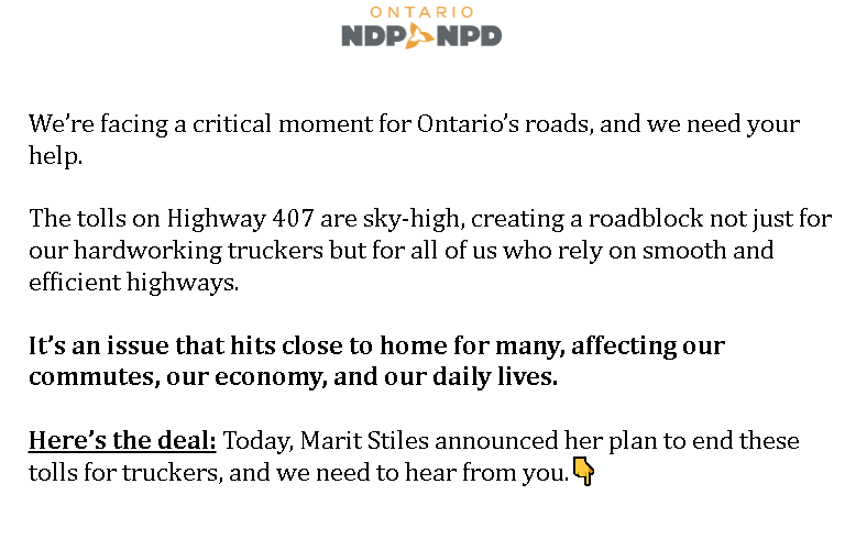 ONDP continues to have the most absurd priorities.