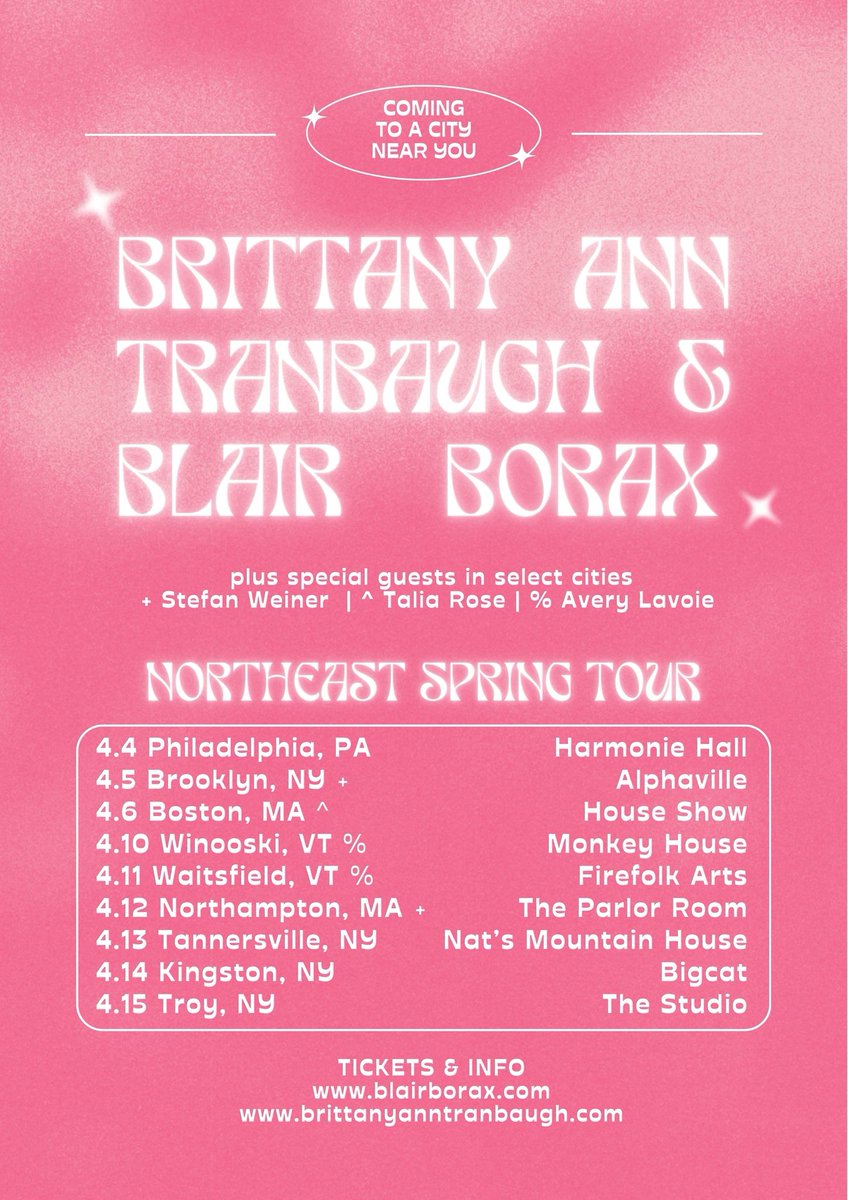 April northeast tour!