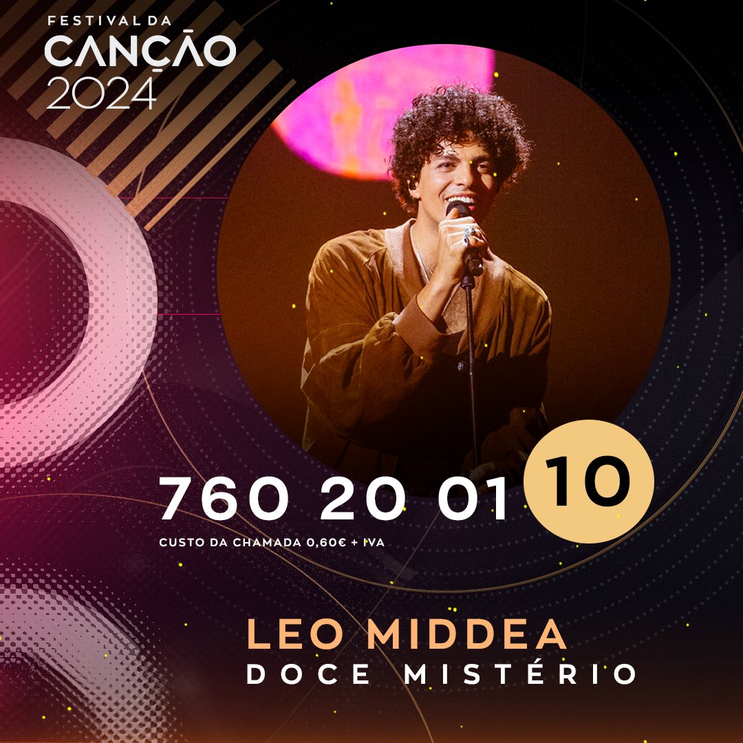 leomiddea's tweet image. As votações da final do #festivaldacanção começaram e SOMOS A CANÇÃO N°10 !!!
☎️ 760 200 110