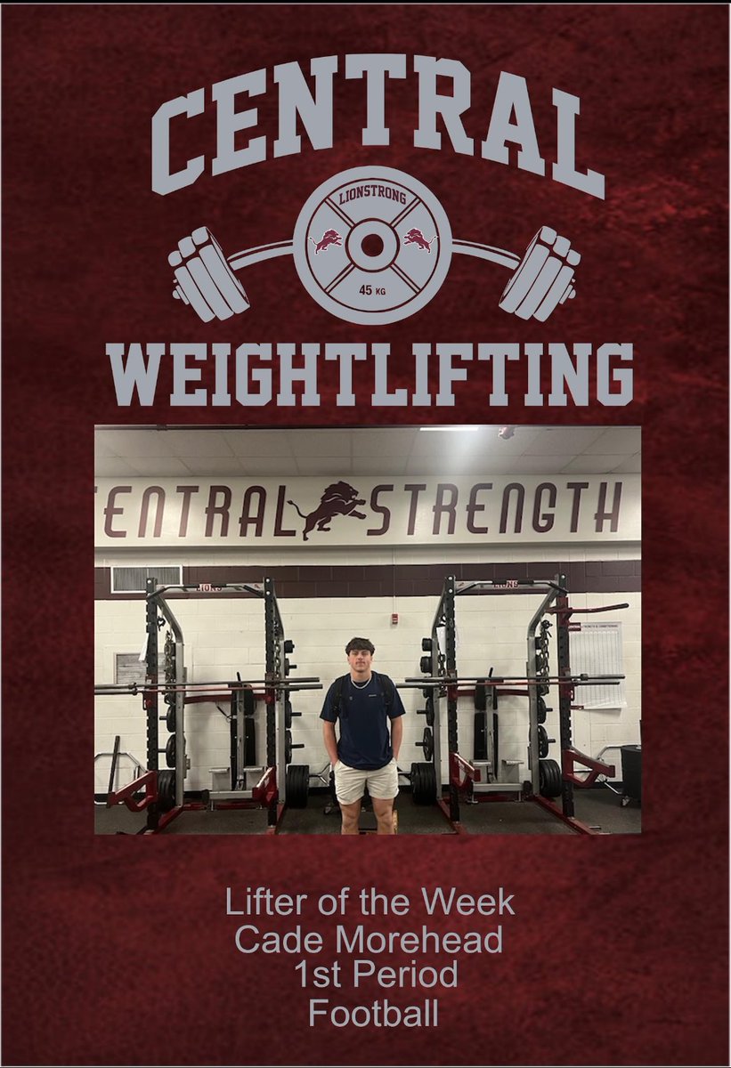 kelbodean's tweet photo. This guy is a weight room monster. Always competing to get better. He brings the energy everyday. @LIONSTRONGFB @MoreheadCaden https://t.co/9kb7TcyOVW