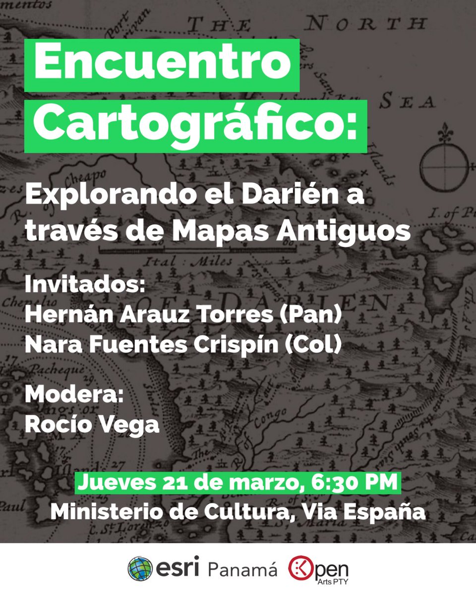 OpenArtspty's tweet image. Te invitamos al 'Encuentro Cartográfico: Explorando el Darién y sus Mapas Antiguos' será el próximo jueves 21 de marzo te esperamos @EsriPanama @MiCulturaPma  Más Info: fanzineroso.com/2024/03/encuen…