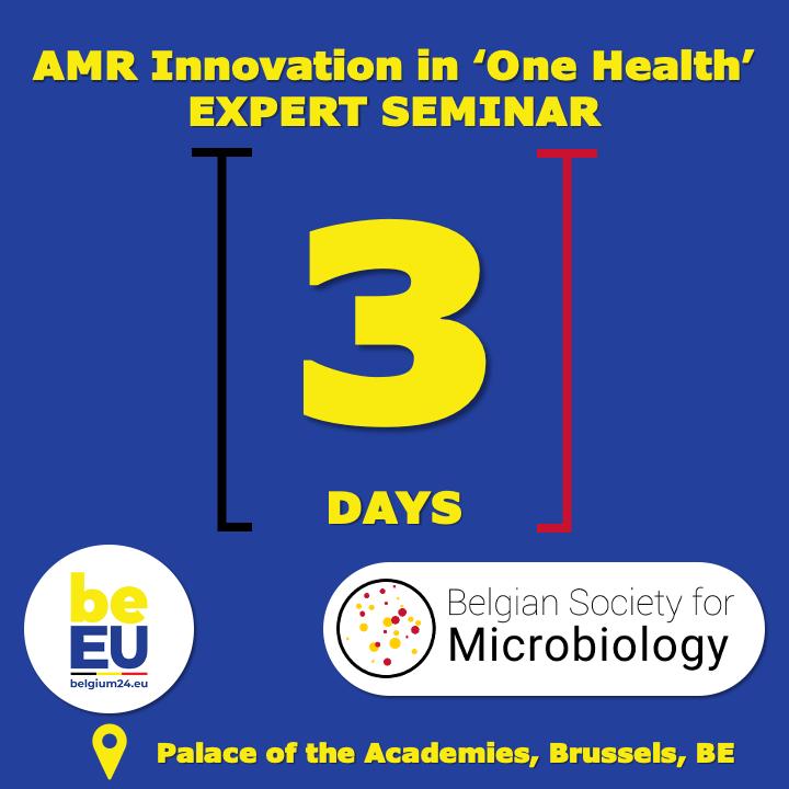 Only 3 days left until our BSM Expert Seminars kick off under the auspices of the Belgian presidency of the Council of the European Union (Be.EU)! 🎉 Get ready for seminars on combating MDR bacteria in the context of One Health #BelgianPresidency#AMR#EU2024BE