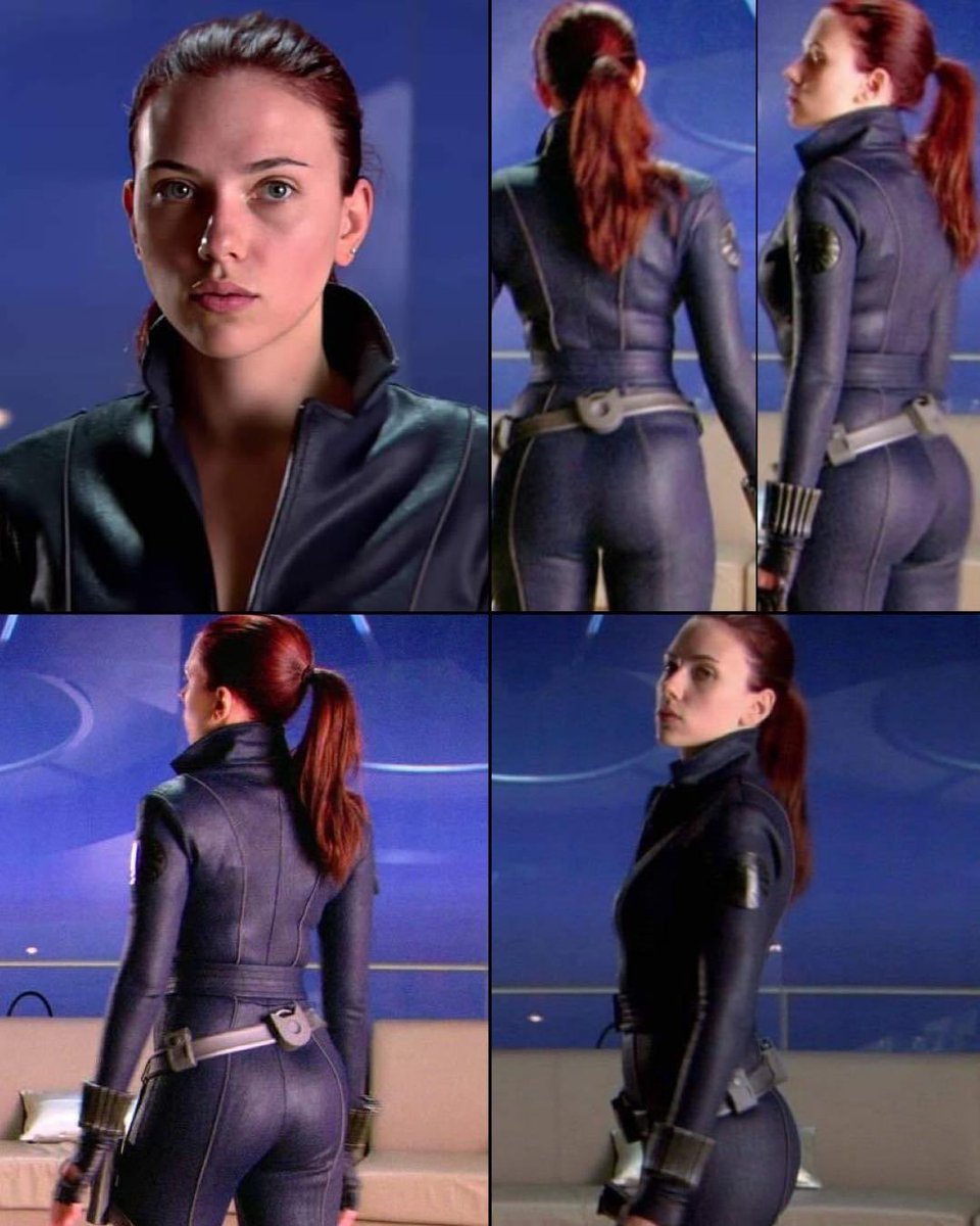 RealScreenGeek's tweet photo. Scarlett Johansson trying on the Black Widow suit for Marvel https://t.co/EQEpBu5STP