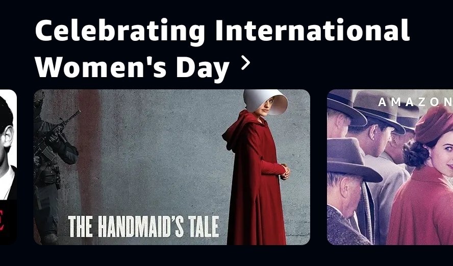 MiaWilde7's tweet photo. Bloody hell Amazon prime. If you think this is celebrating women we need to have a sit down. https://t.co/2vBRejnob4