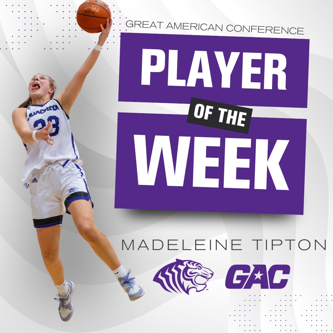 Congrats to Madeleine for earning the final #theGAC player of the week honor for 2023-24 season! Read more: bit.ly/3Tkh59U #TMC | #BringYourRoar🐅