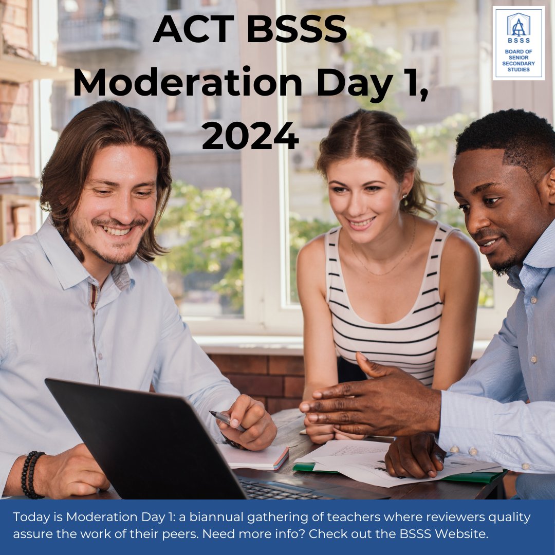 ACT_BSSS's tweet image. Today is Moderation Day 1. Check the resources on the website for help and troubleshooting! bsss.act.edu.au/information_fo…