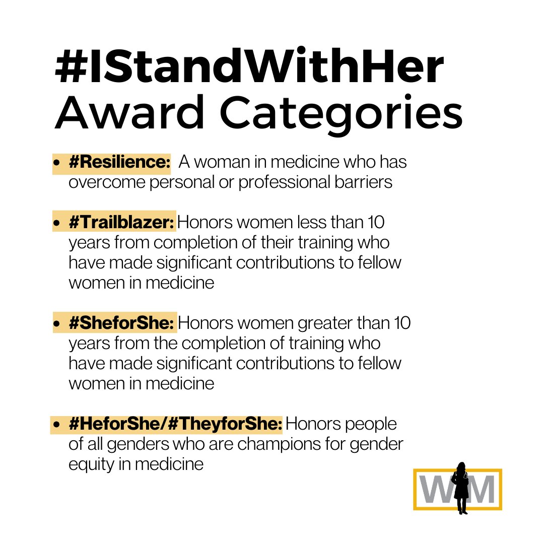 📢BREAKING NEWS📢 The 2024 #IStandWithHer award nominations are OPEN for people of all genders. Do you know someone who deserves to be recognized? Nominate them today! #WIMStrongerTogether web.cvent.com/event/71884bf5…