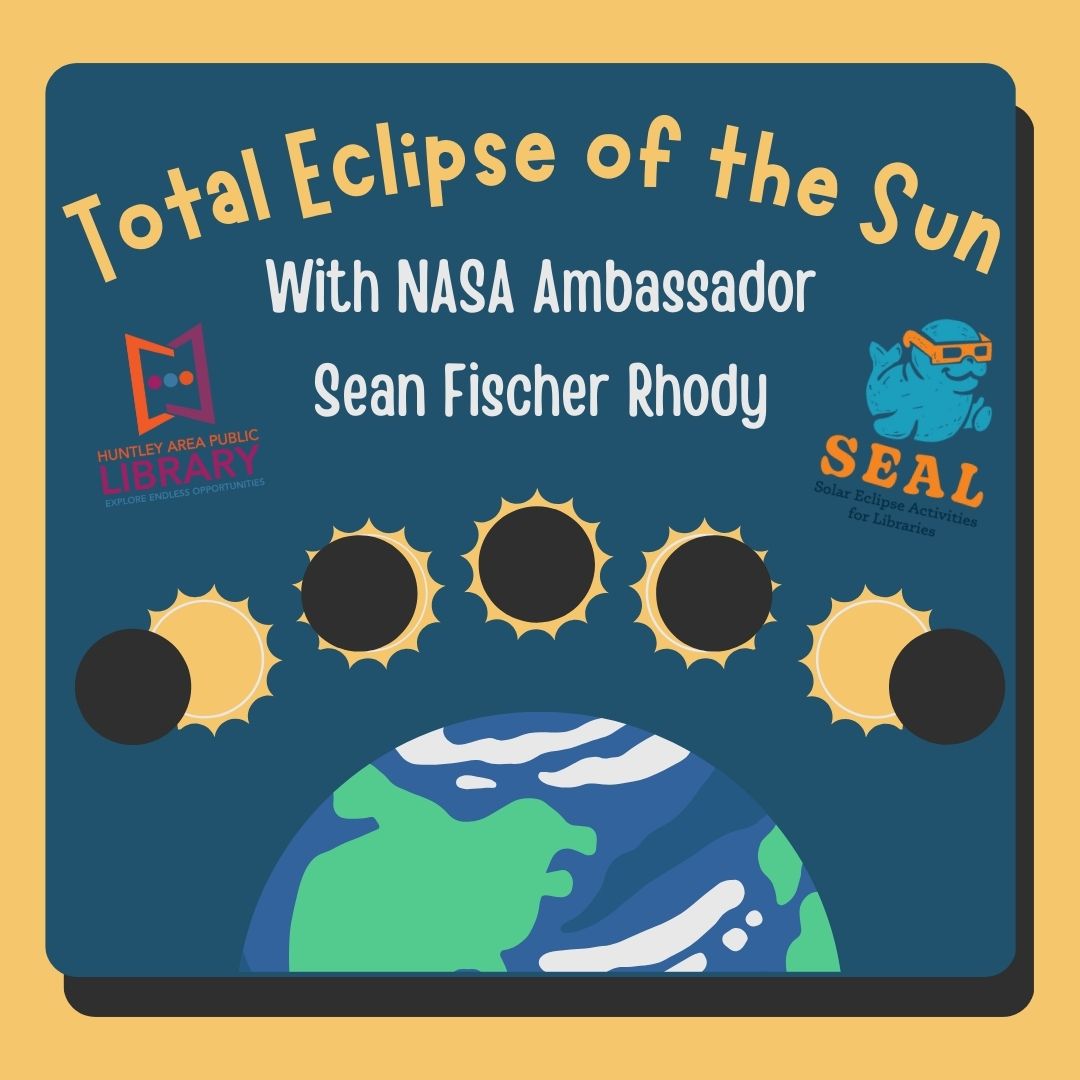 HuntleyLibrary's tweet image. Learn about the April 8th Total Eclipse of the Sun!

Learn about the total solar eclipse that will occur on Monday, April 8, 2024. Sean Fischer Rhody, a NASA ambassador, returns to talk about this amazing event.

Register here: huntley.libnet.info/event/9962374