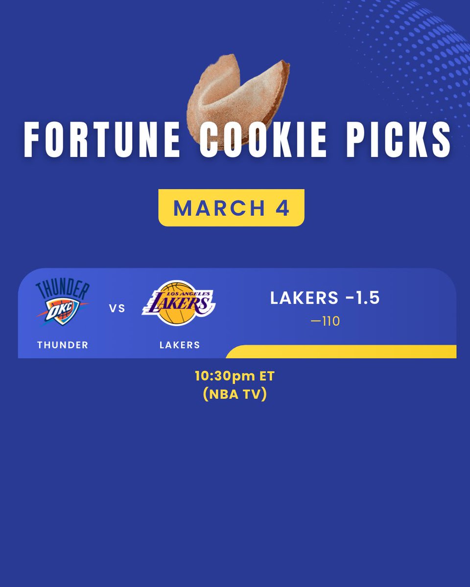 Fortune_Picks's tweet photo. Tune in tonight at 10:30pm ET on NBA TV for the https://t.co/IMzofaEFDG pick for the Oklahoma City Thunder vs Los Angeles Lakers matchup! #NBA #SportsBetting #SportsPicks #BettingTips #FreePicks #GamblingTwitter #Handicapping #VegasOdds #ExpertPicks #Parlay #notfinancialadvice https://t.co/owqfHEh6Cd