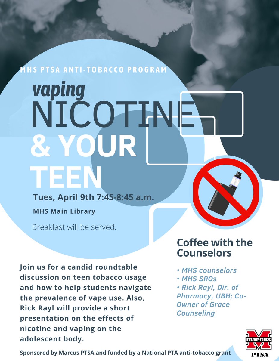 MHS9th's tweet photo. Upcoming PTSA event! https://t.co/TdM3LGGrme