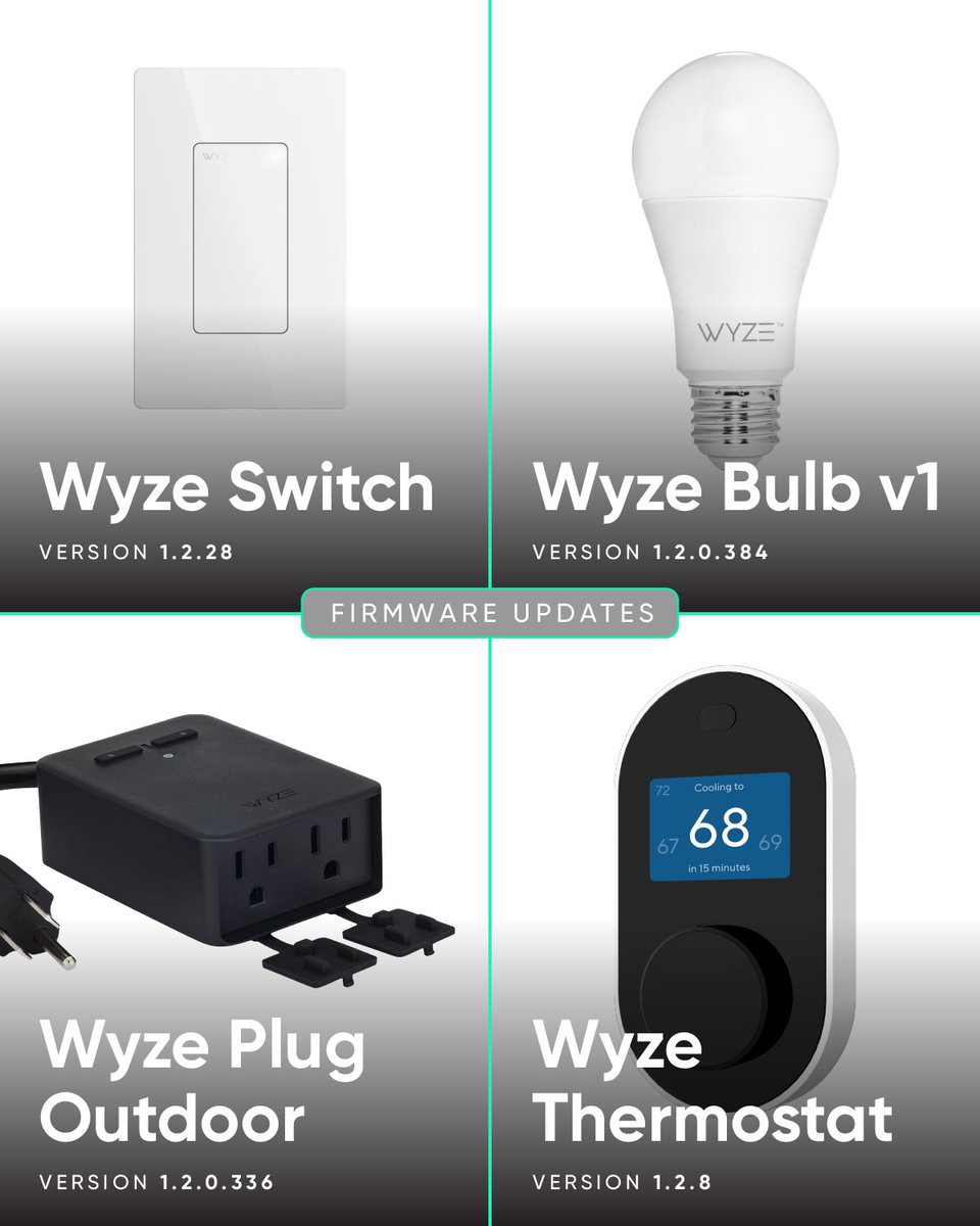 We have many firmware releases going out today, most have just updated certificates but Wyze Bulb Color BR30 firmware fixes an error that caused cloud processing failures. Read our Release Notes: go.wyze.com/releasenotes