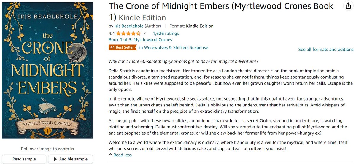 Katia M Davis (@archaeobard) on Twitter photo <a href="/ELChandler5/">E.L. Chandler</a> I've just started The Crone of Midnight Embers by Iris Beaglehole. I'm not in my 60s, only 49 in April, but my arthritis is helping me relate to the protagonist! It's a great read so far, quirky and intriguing.
#magic #amreading #witches <a href="/ELChandler5/">E.L. Chandler</a> I've just started The Crone of Midnight Embers by Iris Beaglehole. I'm not in my 60s, only 49 in April, but my arthritis is helping me relate to the protagonist! It's a great read so far, quirky and intriguing.
#magic #amreading #witches