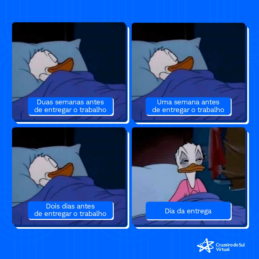 ACORDE, ESTUDANTE! 😂 Nada de procrastinar neste semestre, hein! Estamos de  olho em você, pois organização é tudo quando o assunto é aproveitar ao  máximo a sua jornada acadêmica. 🧑🏼\u200d🏫, image size:1072x1072