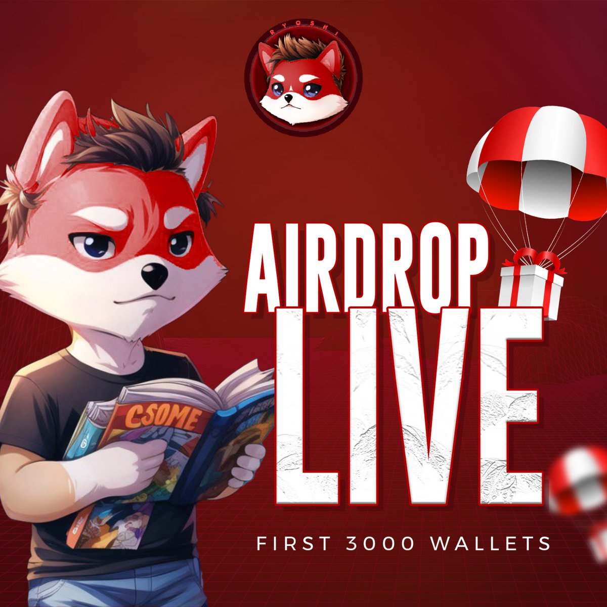 Retithadi's tweet image. $RYOSHI Airdrop open for 24 hours 🪂

Drop your Solana $SOL address below, Follow 🔔 &amp;amp;amp; RT 👇🏻

Every wallet gets 2 00 000.00 $RYOSHI

Check your wallet in 15 mins !