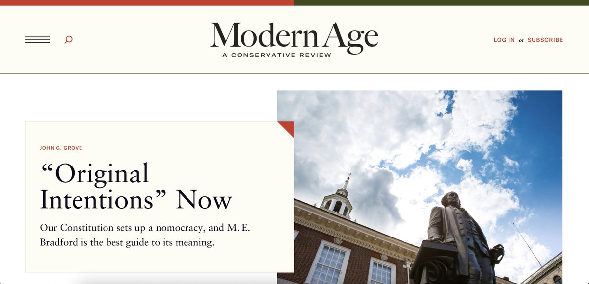 ModAgeJournal's tweet image. BIG NEWS: Modern Age has a new website! We think you’ll love it.